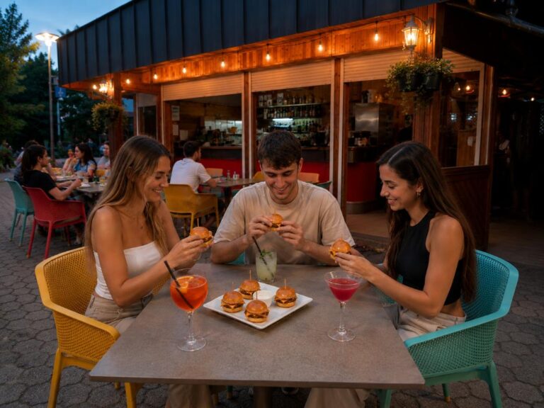Amigo étterem Balatonlelle terasz miniburger slider
