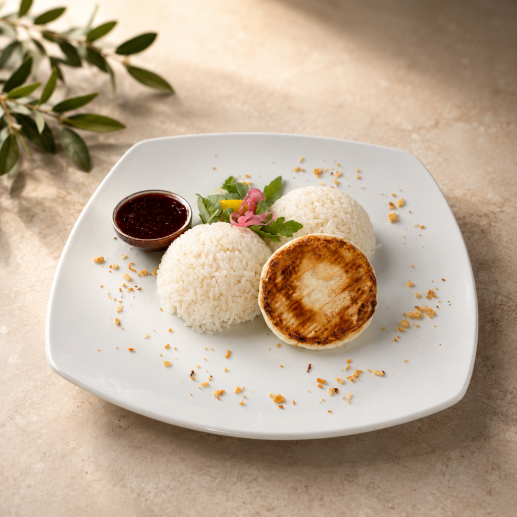 Home Grillezett camembert, jázmin rizs